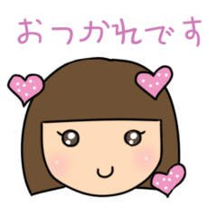 daily greeting stickers of girls