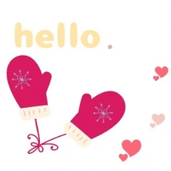 Whisper of the winter of cute animals