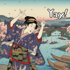 浮世繪美人 英文貼圖