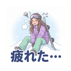 Winter Sports Girl Stickers