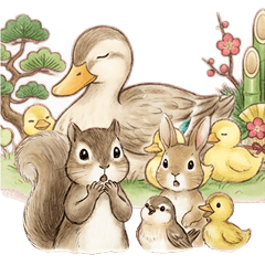 毎日つかえる！なかよし動物スタンプ