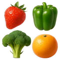 文字なし！ごちそうスタンプ4・果物と野菜