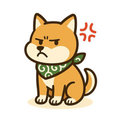 泣いて笑って使える茶柴の日常スタンプ