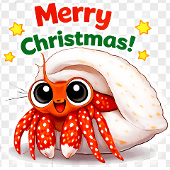 Cute Hermit Crab Stickers