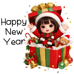 New year cute girl : Happy new year
