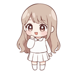 Fluffy chibi girl's phrases for the year
