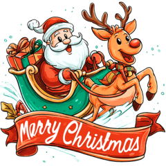 Christmas & Happy New Year Santa (Eng)