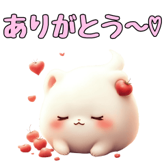 White Mochi Character Stickers