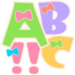 Cute retro-pop font alphabet numbers.