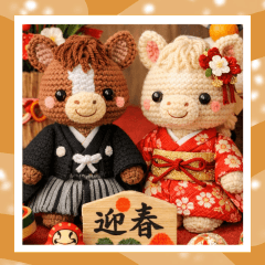 飛び出す♡馬♡あみぐるみ