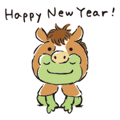 かえるのピクルス　使いやすい冬スタンプ