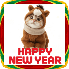 みんな使える♡馬コスプレ猫。【あけおめ】