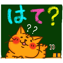 Happy tabby cat Tora-san