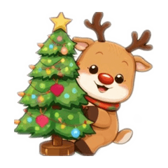 聖誕老公公 雪人 麋鹿