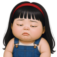 Chubby Girl Funny face182 No Text