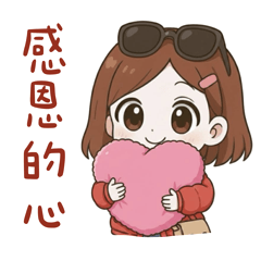 可愛女孩-超日常應答大字貼