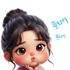 A little child with chubby rosy cheeks