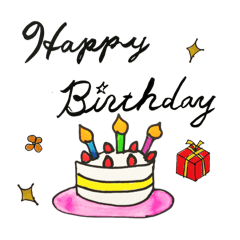 英語彩り筆文字  No1