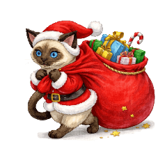 Siamese cats and Christmas.