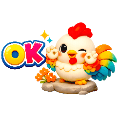 Lucky Chick English Stickers