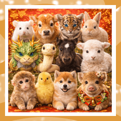 飛び出す♡リアル十二支