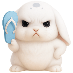 Snow bunny, cute and stiff. (No Text)