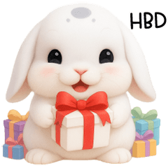 Snow bunny, cute and stiff