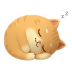 Chubby Ginger Cat Cute Daily Stickers