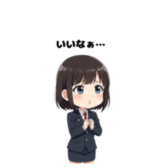 Cute Office Girl Stickers0723