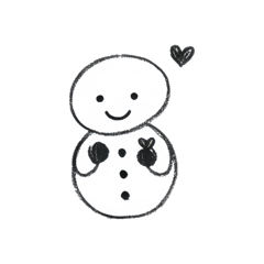 Simple snowman sticker