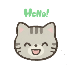 Stickers of Silver tabby cats