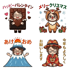 Ms. Glasses who loves hats