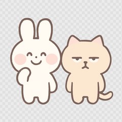 Overthinking Bunny & Zero-Motivation Cat