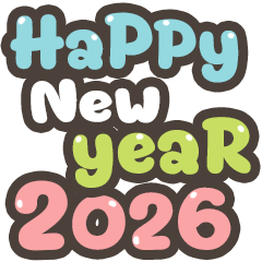Happy New year text 2026
