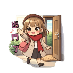 家庭『筑』婦黑白畫-可可愛愛女孩兒