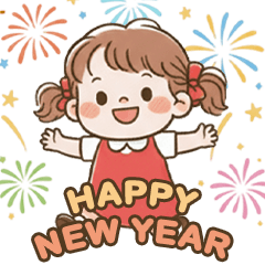 (❛◡ ❛ ) 卡娃伊女孩快樂新年