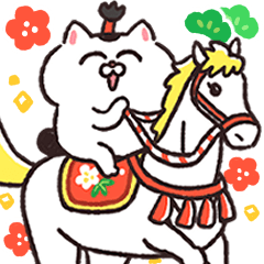 (JP)Cat sticker"Neko-chan" newyear