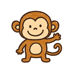 Cute and relaxed monkey