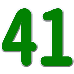 Numbers "41-80" green letter N