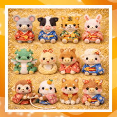 popup newyear amigurumi Eto