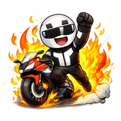 Full Face Rider Sticker