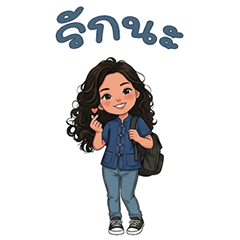 A girl with natural curls