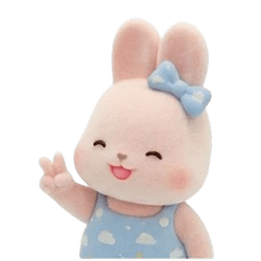 元気なピンクバニー (ANM)