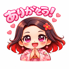 Kimono Cat Daily Stickers