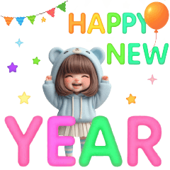 Baby Blue Happy New Year