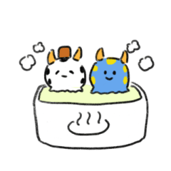 Animated! Sea Slug Snowman (White & Blue