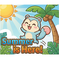 Ricky the Squirrel Summer Stickers