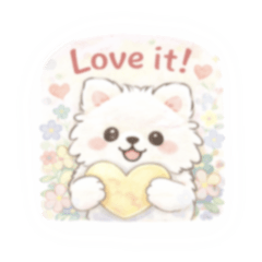 Gentle Pomeranian Daily English Stickers