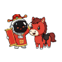無厘頭太空人歡慶紅馬新年