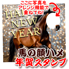 New Year's card frame! Horse